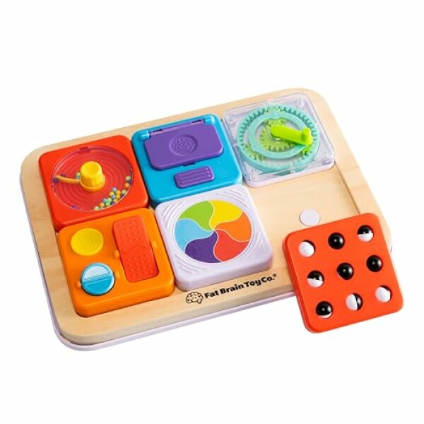 Fat Brain Toys PlayTab Essential Set, Magnetic Sensory Activity Board, Motor Skills,...