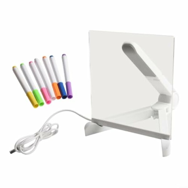 LED Drawing Board Rechargeable Neon Glow Art Pad with 7 Light Modes for Kids Desktop...