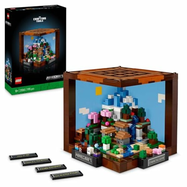 LEGO Minecraft The Crafting Table Building Set for Adults - Display Model Kit with 8...