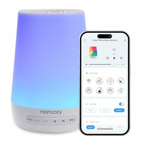 Momcozy Baby White Noise Sound Machine, App Control Sleep Soother