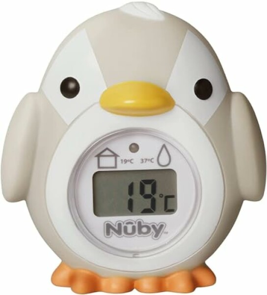 Nuby Penguin Baby Bath Thermometer - Digital Thermometer with Easy to Read Screen |...