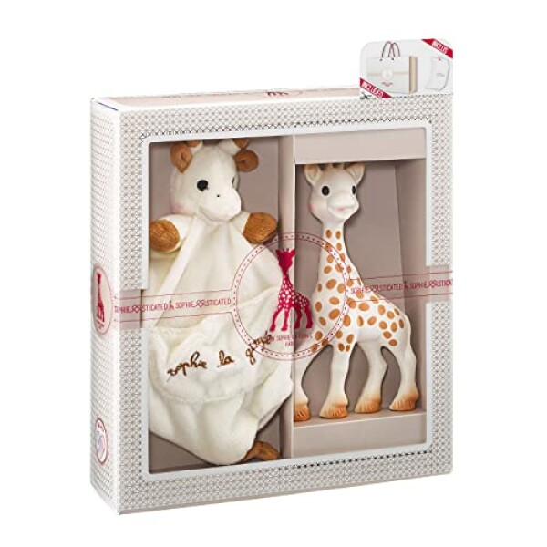 Sophie la girafe Teether and Comforter Gift Set – Natural Rubber Teething Toy &...