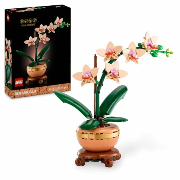 LEGO Botanicals Mini Orchid - Artificial Flowers Set for Adults - Indoor Plant with...