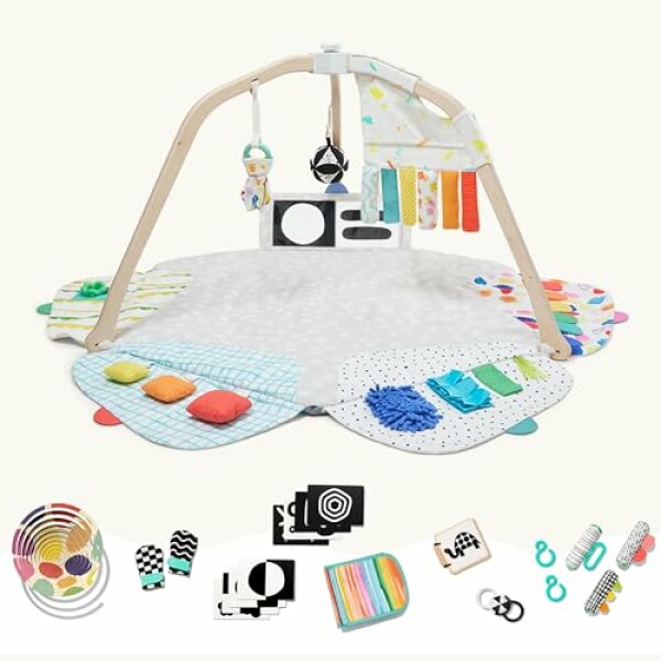 LOVEVERY, The Newborn Gift Set, Play Gym with Sensory Strands and Looker Play Kit,...