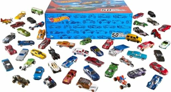 Hot Wheels Toy Cars & Trucks, 50-Pack of 1:64 Scale Vehicles, Individually Packaged...