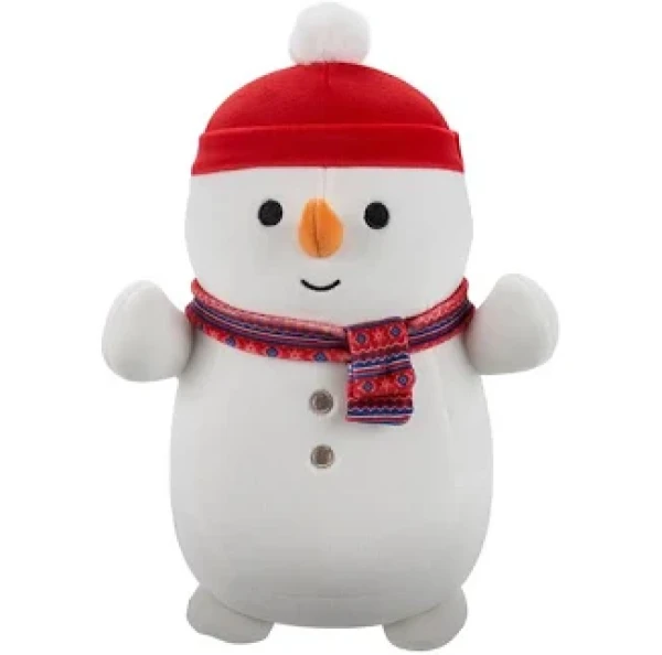 Squishmallows HugMees Christmas Manny Snowman