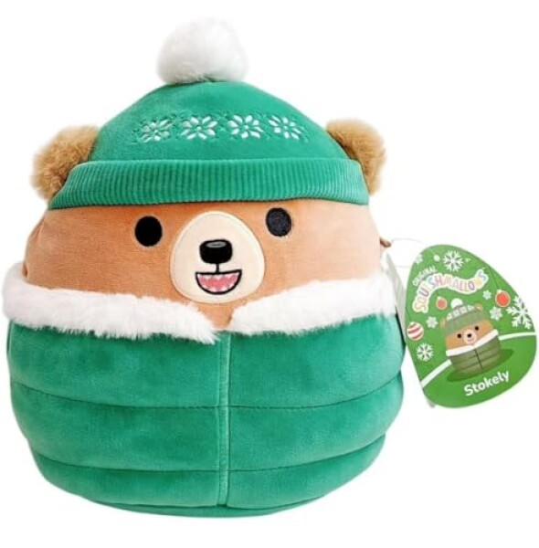 Squishmallows Original 12-Inch Official Jazwares Christmas Holiday Puffer Jacket...